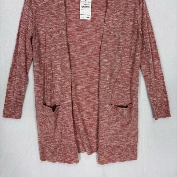 New Madewell Heathered Pink Open Cardigan Sweater Size XXS - Picture 3 of 9